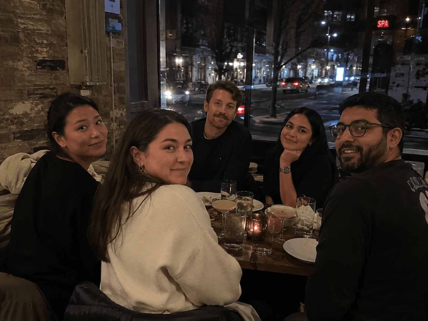 a table of new faces